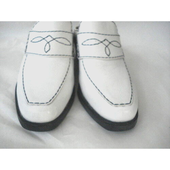 ARIAT WHITE LEATHER DRESS WESTERN CLOG SHOE SZ 6M MADE IN BRAZIL - Picture 2 of 8